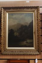 A 19th century framed oil on canvas of a country scene