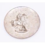 A cased The Lincoln Mint Sterling silver 'Unicorn Dyonisiaque' collectors plate, no. 2817, dated