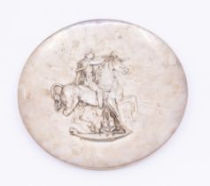 A cased The Lincoln Mint Sterling silver 'Unicorn Dyonisiaque' collectors plate, no. 2817, dated