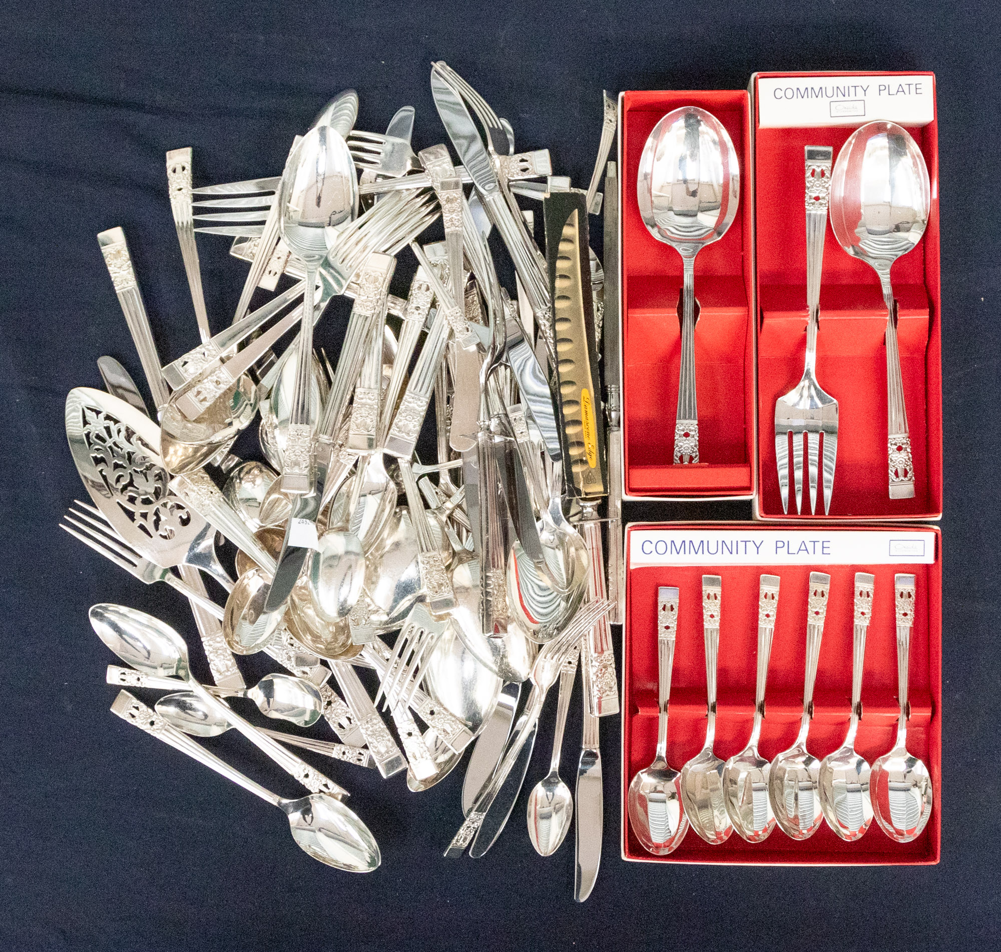 A collection of Community Plate cutlery to include three boxed sets consisting of; six matching