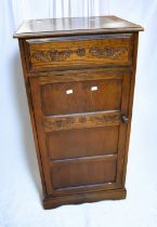 Collection of dark oak mid 20th century reproduction furniture. i.e. side board, hall table, hall