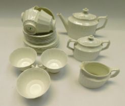 Royal Crown Derby white six piece tea service.