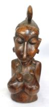 Large hard wood East African carving of a native African woman  53cm height.