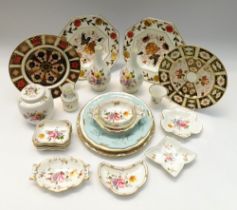 Royal Crown Derby - A collection of items to include "Posies"  "Alphire" "Imari 1128"   plates,