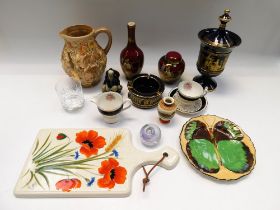 A large collection of mixed ceramics and glassware to include; a Masons Ironstone part service,