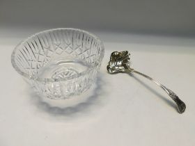 Royal Brierley large cut glass bowl, mark underneath, approx. 25.5cm diameter x 15cm high. Along
