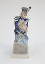 Royal Copenhagen figural group ' Soldier and bulldog' No1156. Marks to the base. Height approx 18cm.