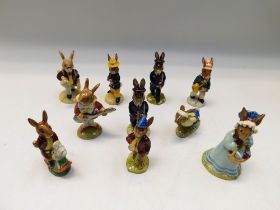 A collection of ten boxed Royal Doulton Bunnykins figures.