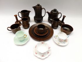 A collection of mixed Shelley ceramics to include; "Wild Flowers" (no. 13668) including cream jug,
