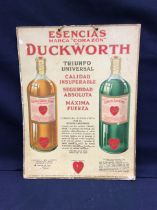 A rectangular 20th century advertising hangable poster for Duckworth & Co of Manchester (a