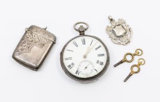 A 19th century hallmarked silver gentleman's pocket watch, hallmarked London, 1872, with vacant