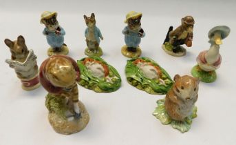 Collection of ten boxed Beatrix Potter Royal Albert figures.