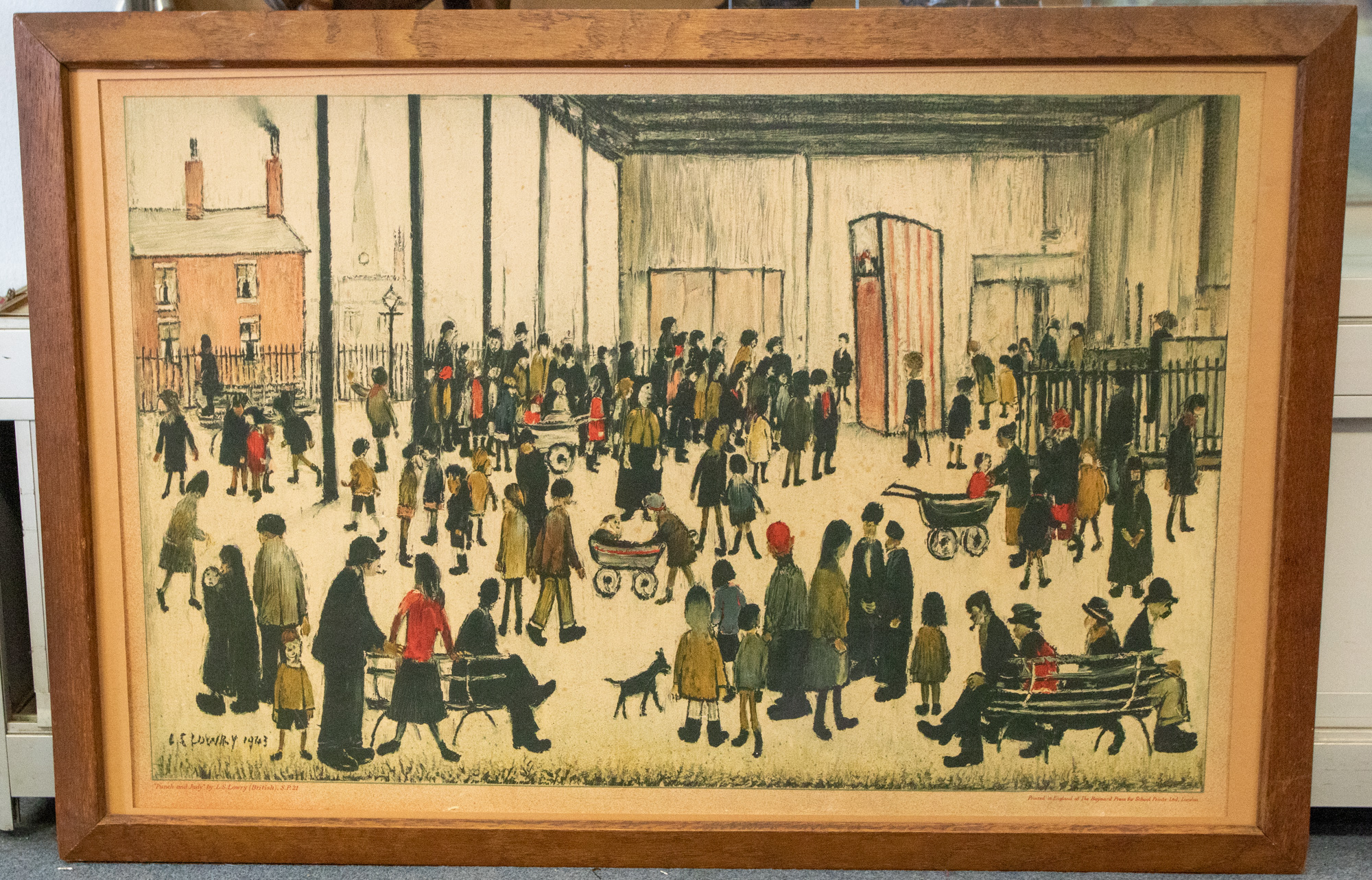After L.S. Lowry (1887-1976) Punch & Judy  Lithograph produced by Baynard Press for School Prints - Image 2 of 4