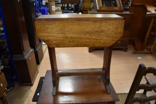 Arts and Crafts occasional table, small Arts and Crafts dropleaf table,  A small dark oak table made