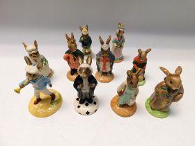 A collection of ten boxed Royal Doulton Bunnykins figures.