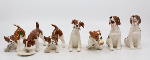 Collection of John Beswick puppy dogs.