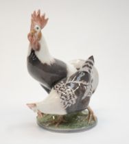 Royal Copenhagen figural group 'Cock and Hen' no1094 modelled by Christian Thomsen. Marks to the