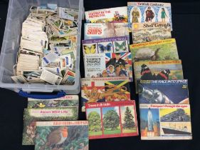 Large collection of vintage tobacco cards and tea cards including albums