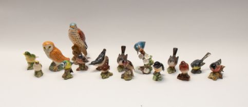 Collection of medium and small sized John Beswick British birds, boxed and unboxed.