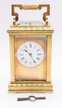 Henry Marc Paris repeating carriage clock: a French two train movement chiming on a gong with repeat