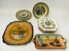19th century Wallis Gimson & Co 'The World plates, Victorian Jubilee plates, Adams plates and