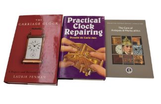 Clock or horological books. 1. Practical Clock Repairing by Donald-de-Carle FBHI; 2. The Carriage