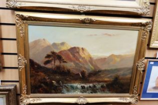 Two 19th century oils on canvas of Scottish scenes, in gilt frames with one behind glass, both