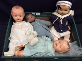 Dolls: A collection of four composition dolls to comprise; Armand Marseille 520, A.S Germany 530,