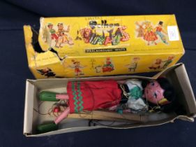 Boxed 1960 Pelham puppet of a Gypsy girl