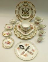 Royal Crown Derby: a collection of Posies pattern items including a footed dish, jugs, pin dishes