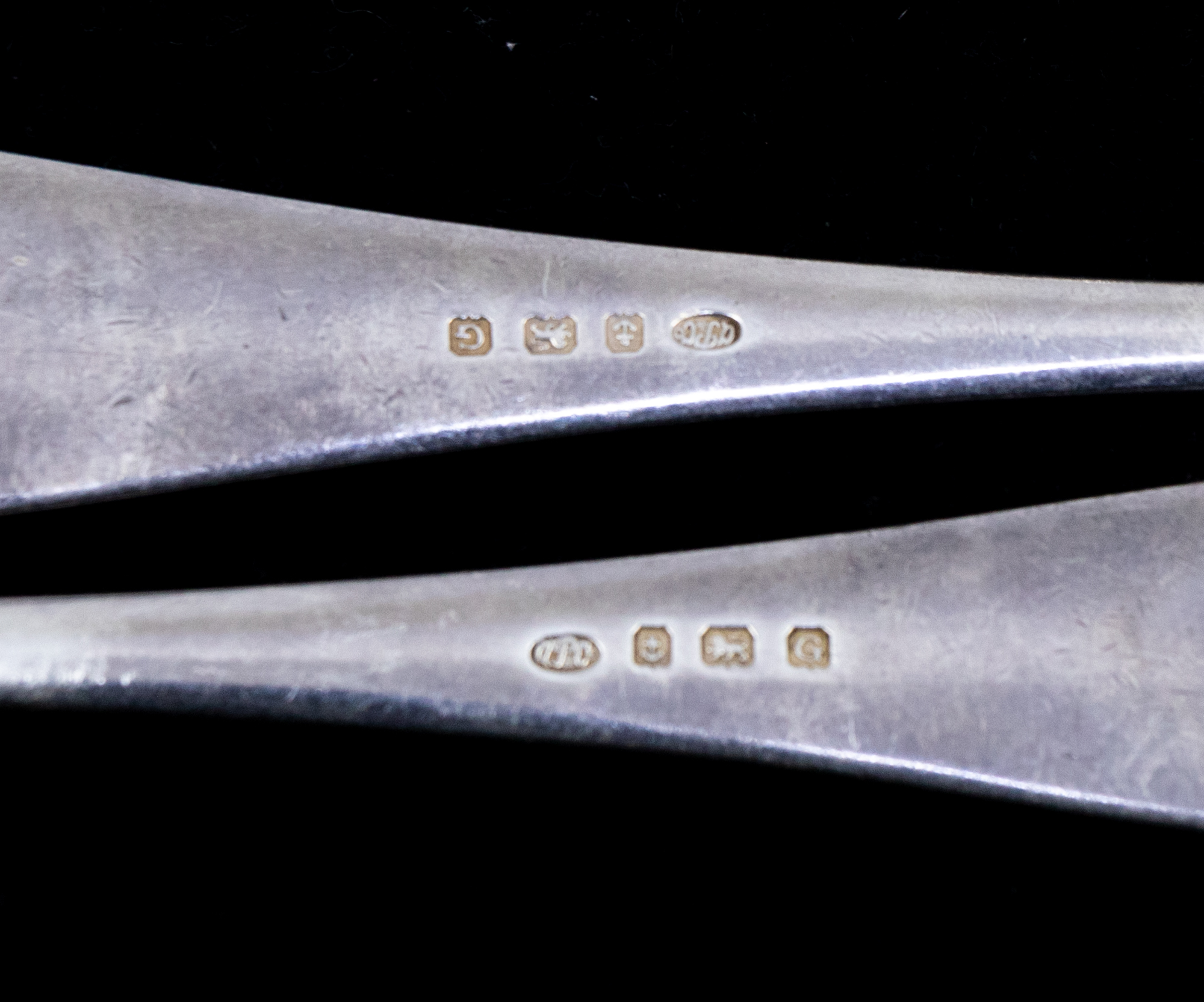 A set of six George V silver soup spoons, hallmarked by Arthur Price & Co, Birmingham, 1931. Each - Image 2 of 2