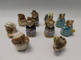 Collection of ten boxed Royal Albert Beatrix Potter figures.