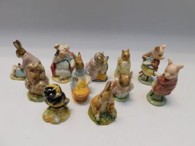 Collection of unboxed Royal Doulton Beatrix Potter characters.