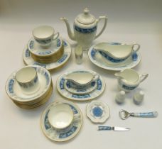 Coalport - A "Revelry" patterned 12 place dinner and part tea/coffee service to include; large