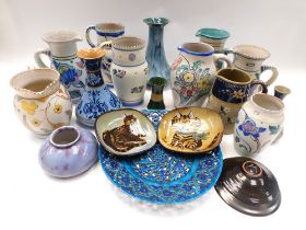 A collection of decorative pottery to include; Candy wear, Lovatts, Honington Devon pottery etc.