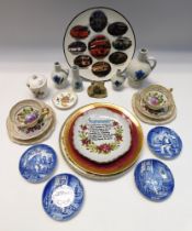 A collection of assorted ceramics including various plates, cup and saucers, most having modern