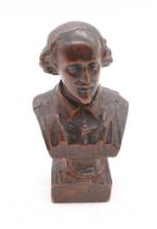 Treen bust of Shakespeare