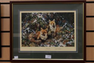 David Shepherd CBE, FRSA, FGRA (British 1931-2017) Ice Wilderness and Winter Foxes, both approx 27.5