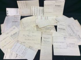Collection of 19th century Indentures, mortgages and honours to include one from the 18th century.