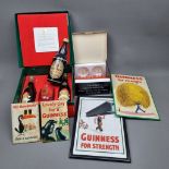 Guiness Collectibles to include: Christmas 1980 Gift Set: 3 Bar Signs: "Lovely Day for a Guiness"