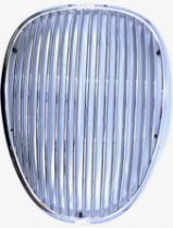 Jaguar Mark 1 radiator grille, c. 1955-59, unused and as new, together with side lights and two tins