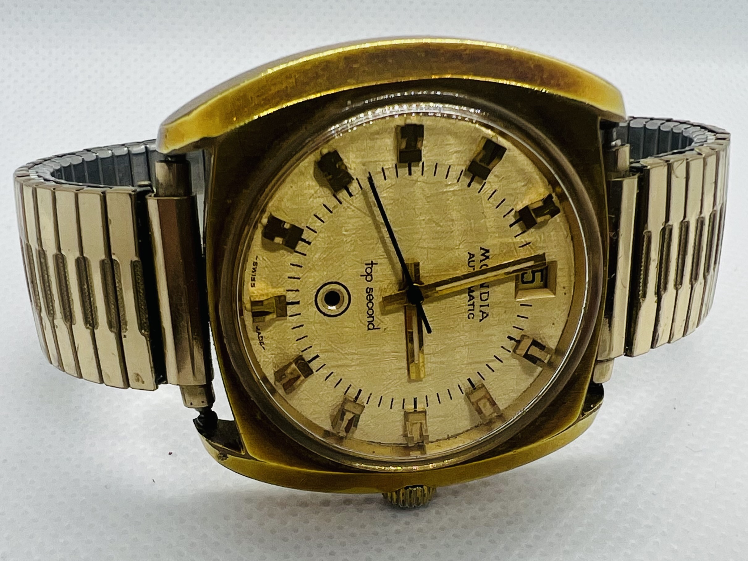 A Mondia "Top Second" Automatic gentleman's wrist watch. Untested but appears to run when activated