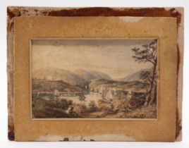 American School (19th Century) West Point Academy from the Hudson River, New York  watercolour and