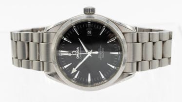 Omega- a gentleman's steel cased Seamaster Co-Axial Chronometer wristwatch, comprising a round