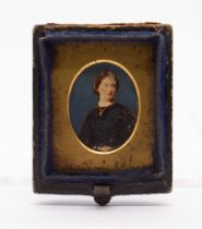 A 19th Century portrait heightened photograph of a Lady by J.B. Silvis and Charles Williams