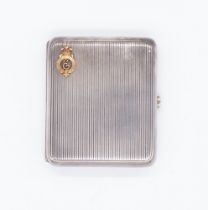 Edward VIII / Royal Interest: an early 20th Century silver cigarette case with ridged cover and