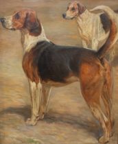 Attributed to John Charlton RBA, RI, ROI (British, 1849-1917) A couple of Foxhounds (Earl of