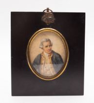 English School (19th Century) after Nathaniel Dance Portrait miniature of Captain James Cook (1728-