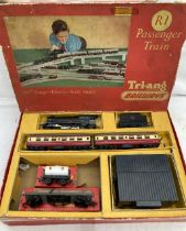 Model Railway: A boxed Triang train set with accessories. To include: Passenger Set R1, 0-6-0 tank
