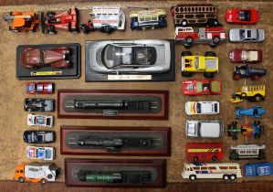 Diecast: A small collection of assorted diecast vehicles including some modern examples together